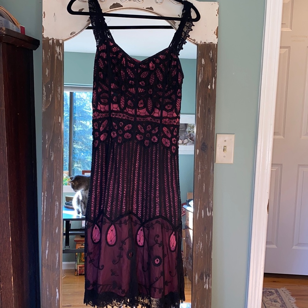 Black lace Betsey Johnson mini dress - Gorgeous!